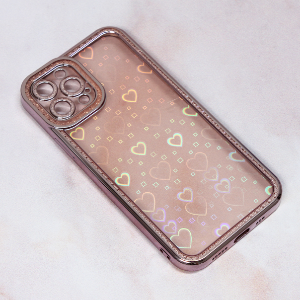 Maska za iPhone 12 Pro 61 Heart IMD roze - 99833