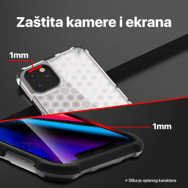 Torbica Honeycomb za iPhone 14 Pro 6.1 crna - 204163