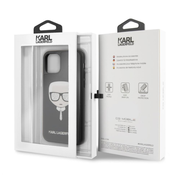 Maska za iPhone 11 Pro Max 6.5 Karl Lagerfeld Double Layers Glitter crna ( KLHCN65DLHBK) - 205336