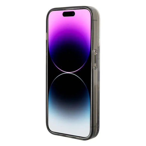Maska za iPhone 15 Pro 6.1 transparent (KLHCP15LLKKNSK) Karl Lagerfeld Hc Liquid Glitter Ikonik - 210414