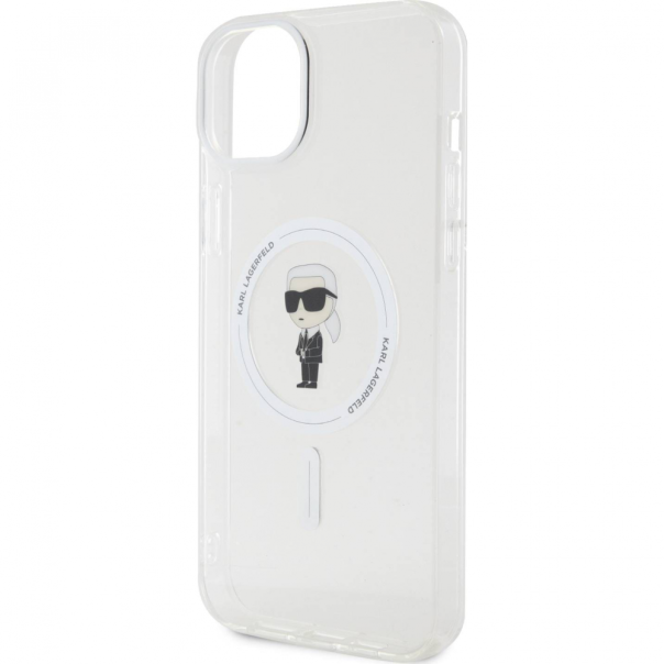 Maska za iPhone 15 6.1 transparent (KLHMP15SHFCKNOT) Karl Lagerfeld Hc Magsafe IML Ikonik - 210410