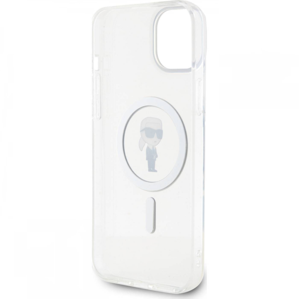 Maska za iPhone 15 6.1 transparent (KLHMP15SHFCKNOT) Karl Lagerfeld Hc Magsafe IML Ikonik - 210410