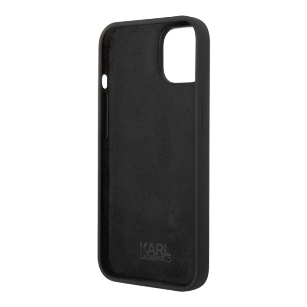 Maska za iPhone 15 6.1 Karl Lagerfeld Hc Silicone NFT Ikonik crna (KLHCP15SSNIKBCK) - 210415