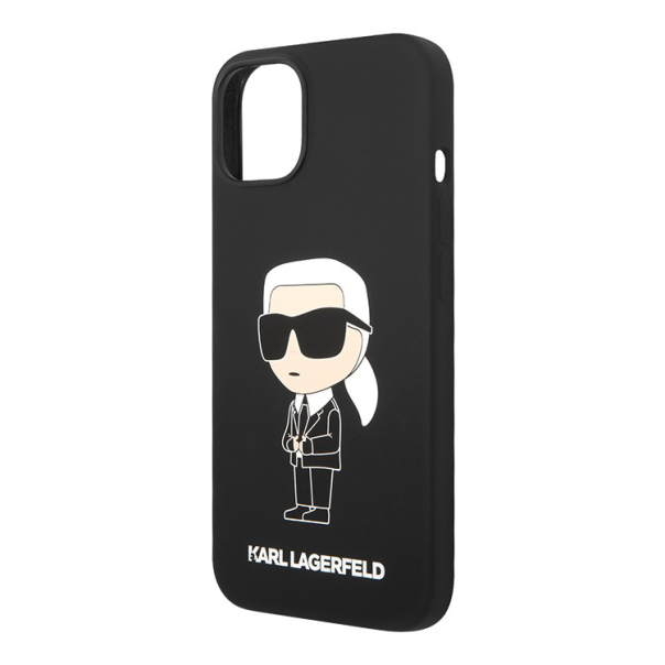 Maska za iPhone 15 6.1 Karl Lagerfeld Hc Silicone NFT Ikonik crna (KLHCP15SSNIKBCK) - 210415