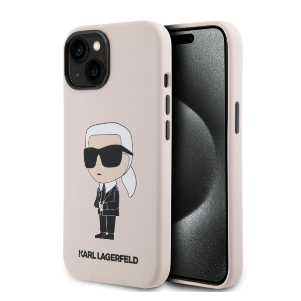Torbica Karl Lagerfeld Hc Silicone NFT Ikonik za iPhone 15 6.1 roze (KLHCP15SSNIKBCP) - 211143