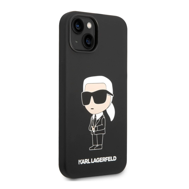 Torbica Karl Lagerfeld Hc Silicone NFT Ikonik za iPhone 15 Plus 6.7 crna (KLHCP15MSNIKBCK) - 211141