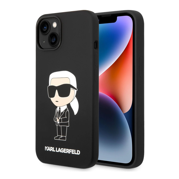Torbica Karl Lagerfeld Hc Silicone NFT Ikonik za iPhone 15 Plus 6.7 crna (KLHCP15MSNIKBCK) - 211141