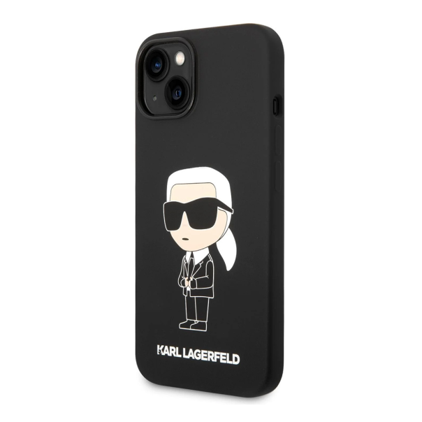 Torbica Karl Lagerfeld Hc Silicone NFT Ikonik za iPhone 15 Plus 6.7 crna (KLHCP15MSNIKBCK) - 211141