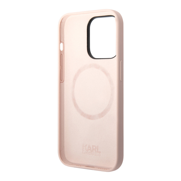 Maska za iPhone 15 Pro 6.1 Karl Lagerfeld Hc Silicone NFT Ikonik roze (KLHCP15LSNIKBCP) - 210417