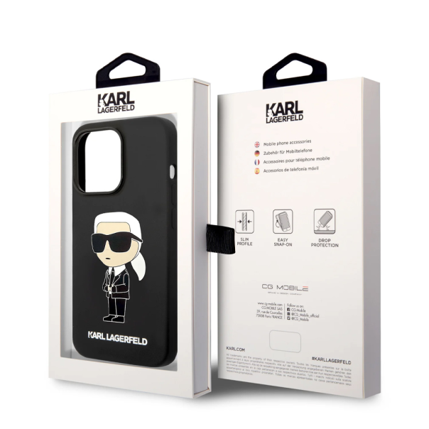 Torbica Karl Lagerfeld Hc Silicone NFT Ikonik za iPhone 15 Pro Max 6.7 crna (KLHCP15XSNIKBCK) - 211142