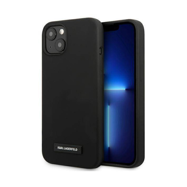 Maska za iPhone 13 6.1 Karl Lagerfeld Hc Silicone Plaque crna (KLHCP13MSLMP1K) - 205323-1