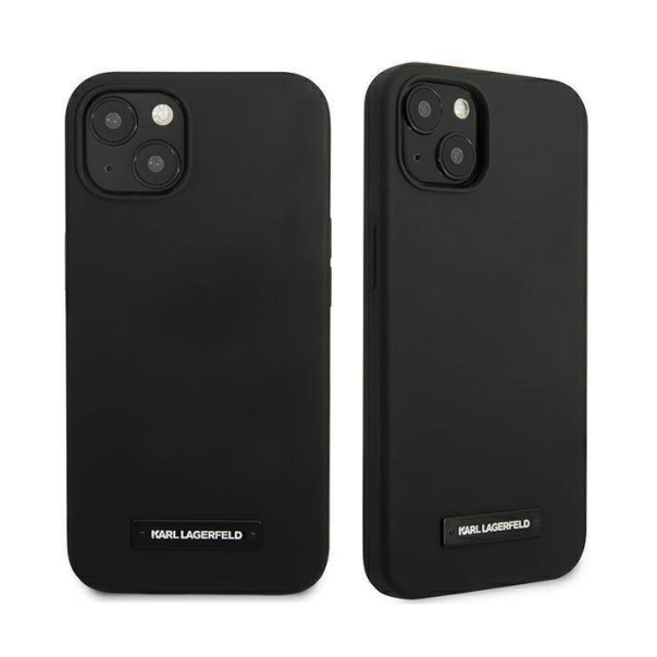 Maska za iPhone 13 6.1 Karl Lagerfeld Hc Silicone Plaque crna (KLHCP13MSLMP1K) - 205323-1