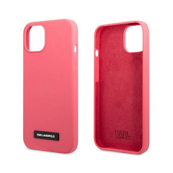 Maska za iPhone 13 6.1 Karl Lagerfeld Hc Silicone Plaque pink (KLHCP13MSLMP1PI) - 205325