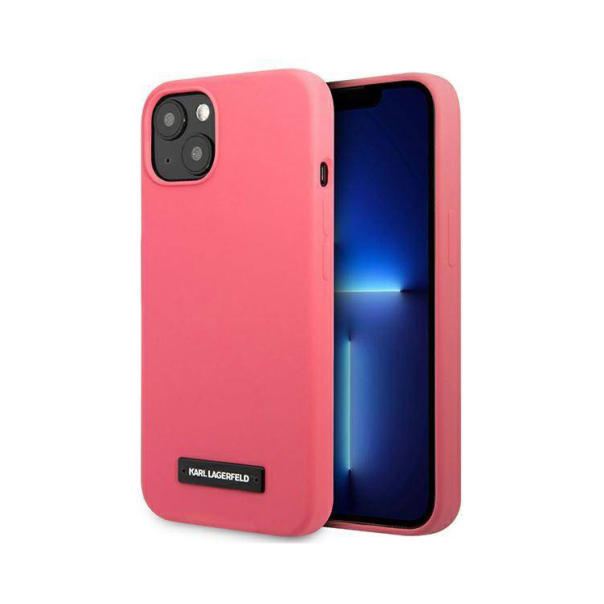 Maska za iPhone 13 6.1 Karl Lagerfeld Hc Silicone Plaque pink (KLHCP13MSLMP1PI) - 205325