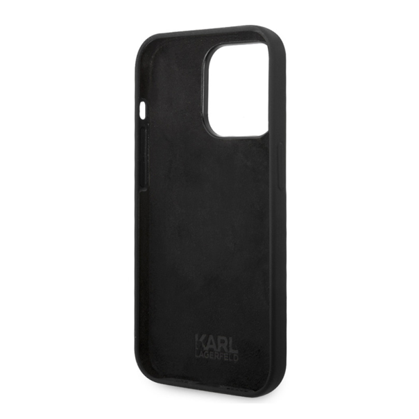 Maska za iPhone 14 Pro 6.1 Karl Lagerfeld Hc Silicone RSG crna (KLHCP14LSRSGHLK) - 205315