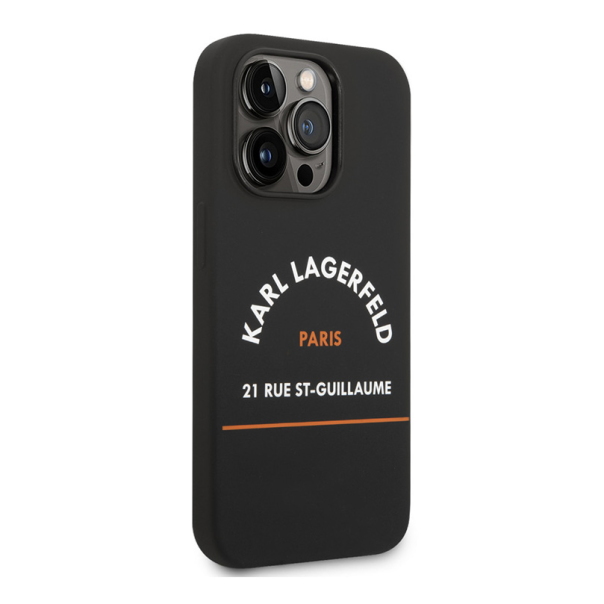 Maska za iPhone 14 Pro 6.1 Karl Lagerfeld Hc Silicone RSG crna (KLHCP14LSRSGHLK) - 205315