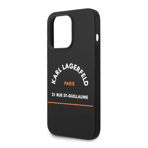 Maska za iPhone 14 Pro 6.1 Karl Lagerfeld Hc Silicone RSG crna (KLHCP14LSRSGHLK) - 205315