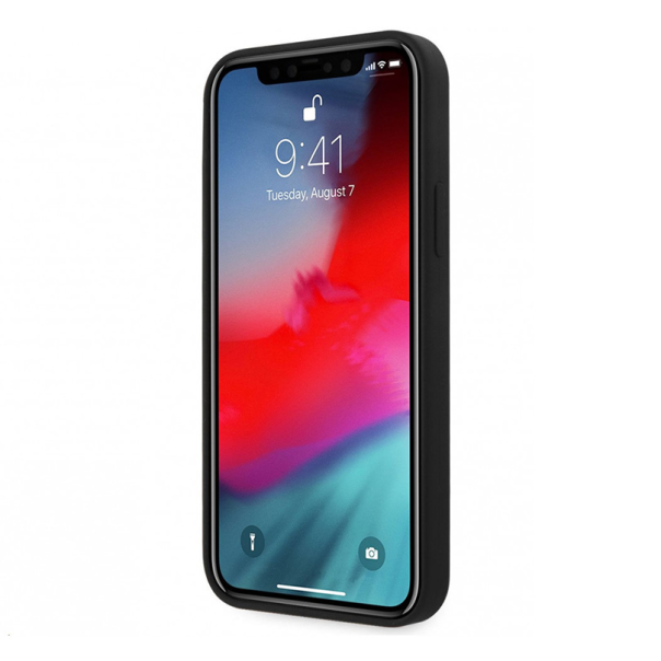 Maska za iPhone 12 Pro Max 6.7 Karl Lagerfeld Hc Silikone Stack Logo crna (KLHCP12LSLKLRBK) - 205333