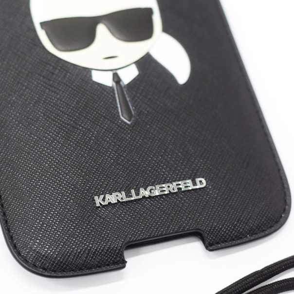 Torbica Karl Lagerfeld Pouch Pu Saffiano Karl Head Large za telefone do 6,7