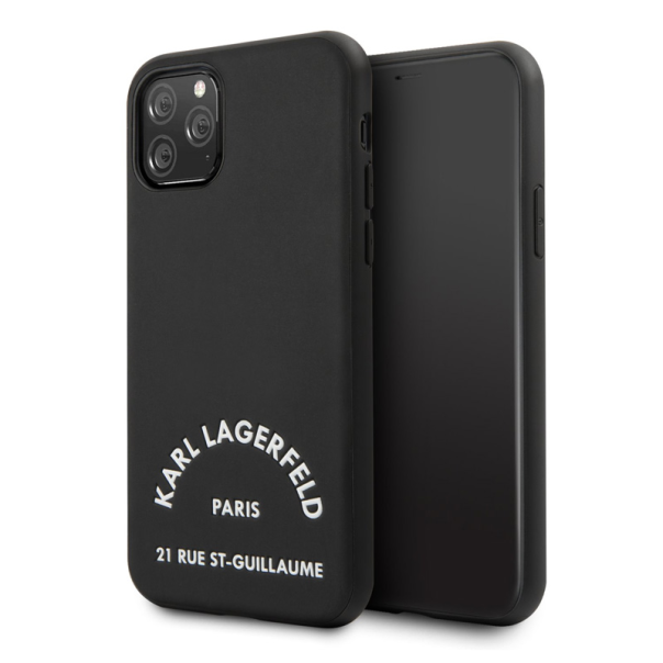 Maska za iPhone 11 Pro Max 6.5 Karl Lagerfeld PU Leather ST Guillame crna (KLHCN65NYBK) - 205331