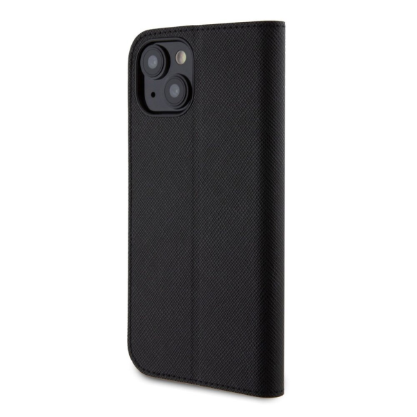 Maska za iPhone 15 6.1 Karl Lagerfeld Saffiano BP Nft Karl&Choupette crna (KLBKP15SSANKCPK) - 210447