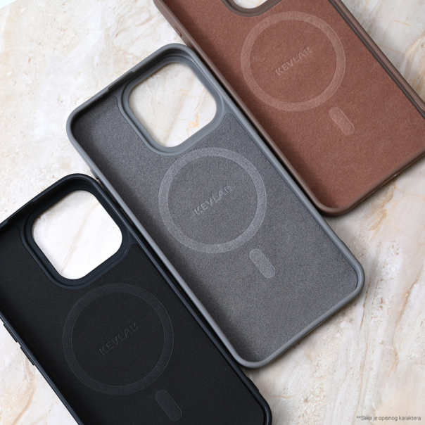 Torbica Magsafe Kevlar za iPhone 14 Pro Max 6.7 braon - 220715