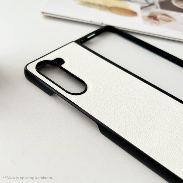 Maska za Samsung Galaxy Z Fold 5 5G krem Leather Fold - 209245