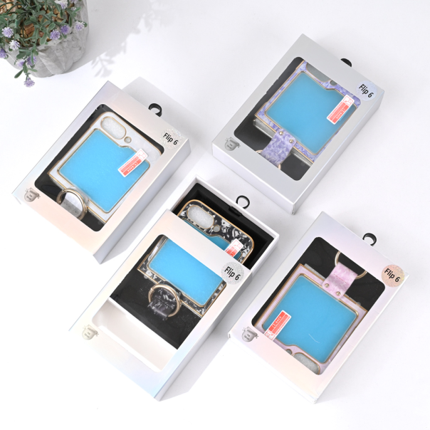 Maska za Samsung Galaxy Z Flip 6 5G Luxurious Shell Pattern ljubičasta - 215549