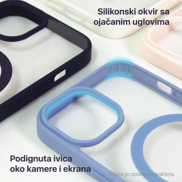 Torbica Magsafe Frame Color za iPhone 15 6.1 crvena - 209628