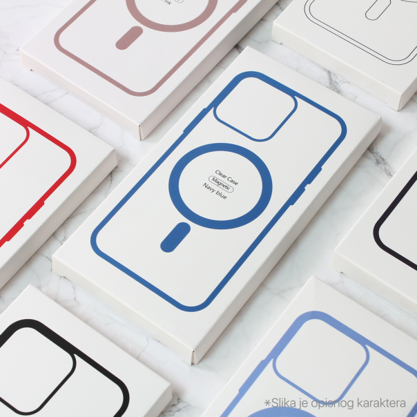 Maska za iPhone 15 Pro 6.1 Magsafe Frame Color crvena - 209642