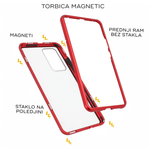 Maska za Huawei P40 Pro Magnetic crvena - 80622