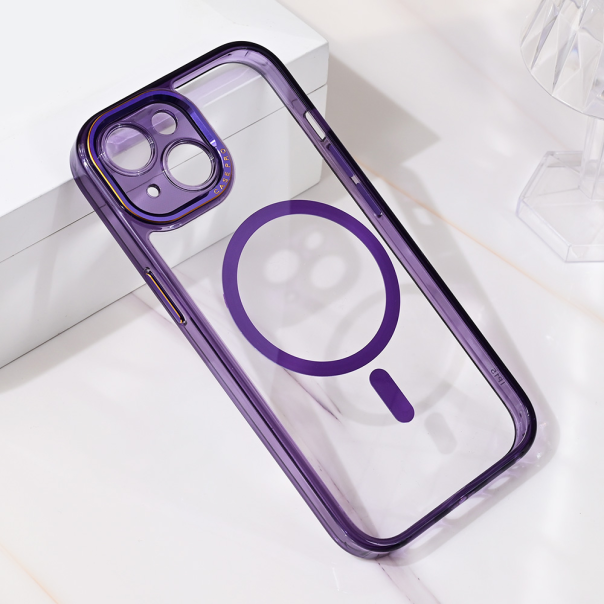 Maska za iPhone 15 6.1 Magsafe Camera Color ljubičasta - 216402