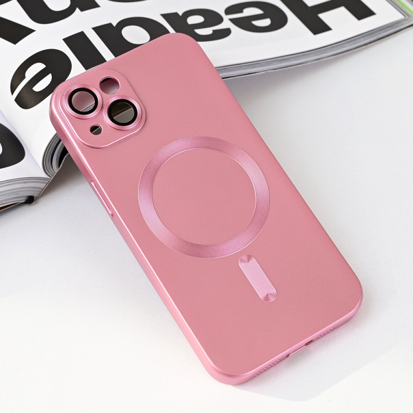 Maska za iPhone 13 6.1 Magsafe Chrome roze - 218649