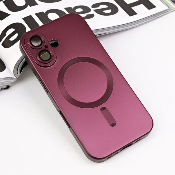 Torbica Magsafe Chrome za iPhone 16 6.1 bordo - 218672