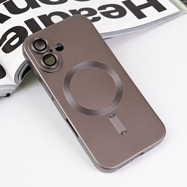 Torbica Magsafe Chrome za iPhone 16 6.1 siva - 218671