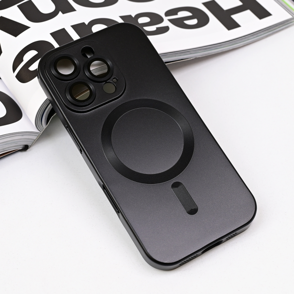 Maska za iPhone 16 Pro 6.3 Magsafe Chrome crna - 218677