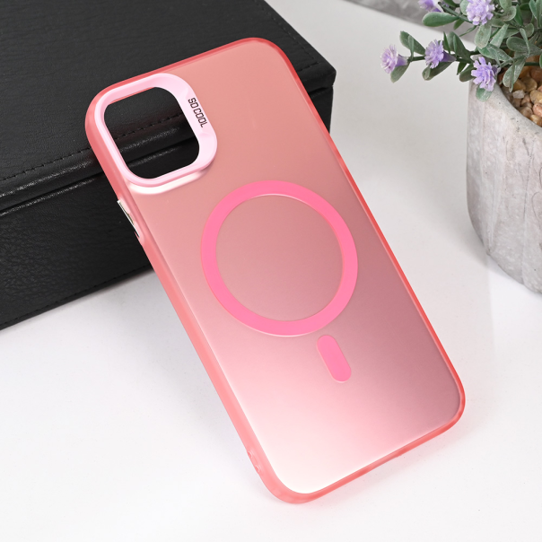 Maska za iPhone 11 6.1 Magsafe Clear roze - 215446-1