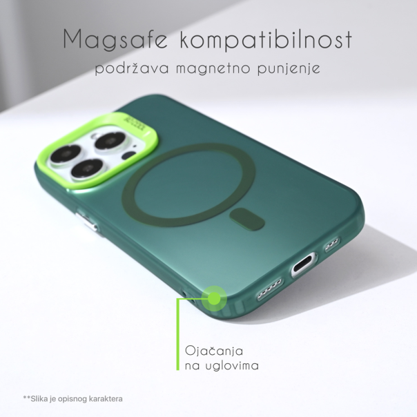 Maska za iPhone 12 6.1 Magsafe Clear crna - 215449-1
