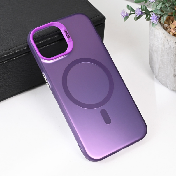 Maska za iPhone 13 6.1 Magsafe Clear ljubičasta - 215456