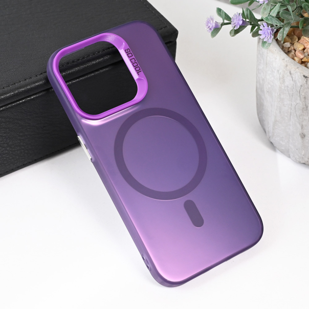 Maska za iPhone 14 Pro 6.1 Magsafe Clear ljubičasta - 215473