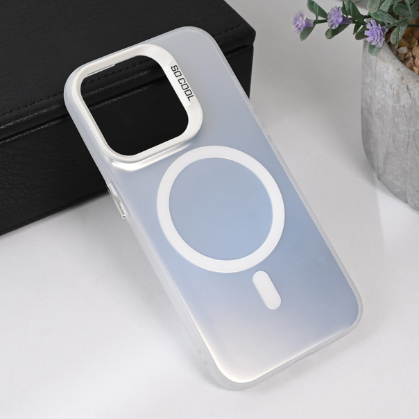 Maska za iPhone 15 Pro 6.1 Magsafe Clear srebrna - 215488