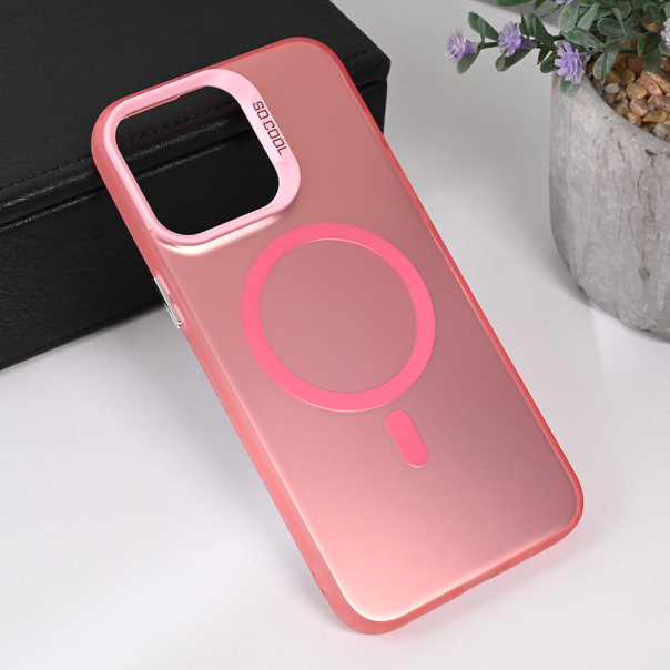 Torbica Magsafe Clear za iPhone 15 Pro Max 6.7 roze - 215493