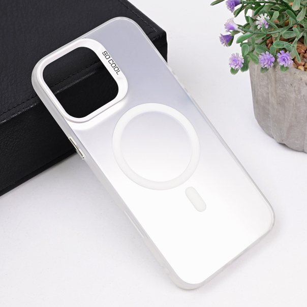 Maska za iPhone 16 Pro Max 6.9 Magsafe Clear srebrna - 218126