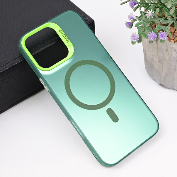 Maska za iPhone 16 Pro Max 6.9 Magsafe Clear zelena - 218127
