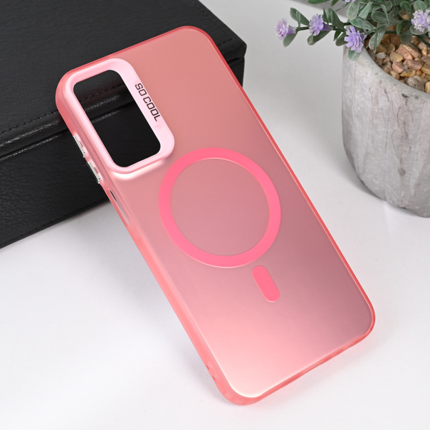 Maska za Samsung Galaxy A25 Magsafe Clear roze - 215505