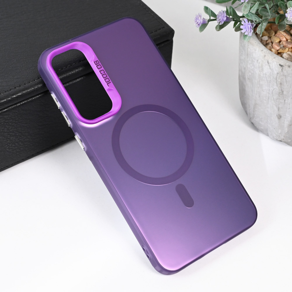 Torbica Magsafe Clear za Samsung A356B Galaxy A35 5G ljubicasta - 215509