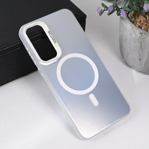 Torbica Magsafe Clear za Samsung A356B Galaxy A35 5G srebrna - 215512