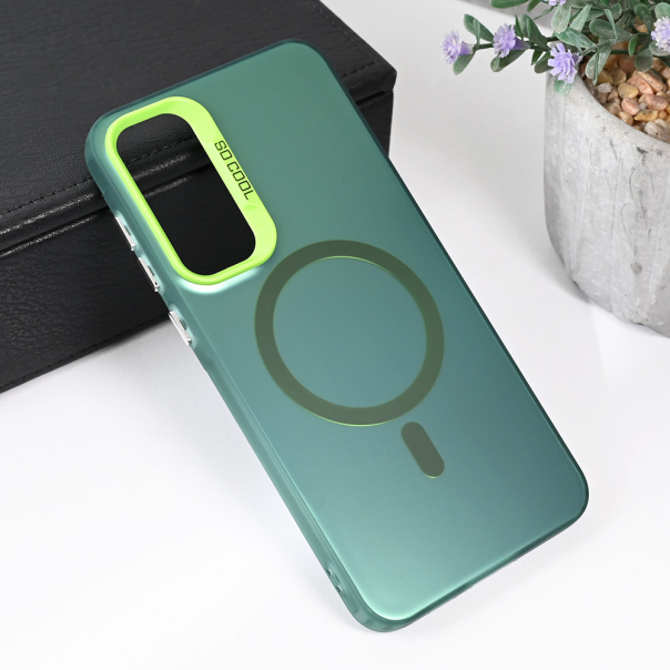 Torbica Magsafe Clear za Samsung A356B Galaxy A35 5G zelena - 215513