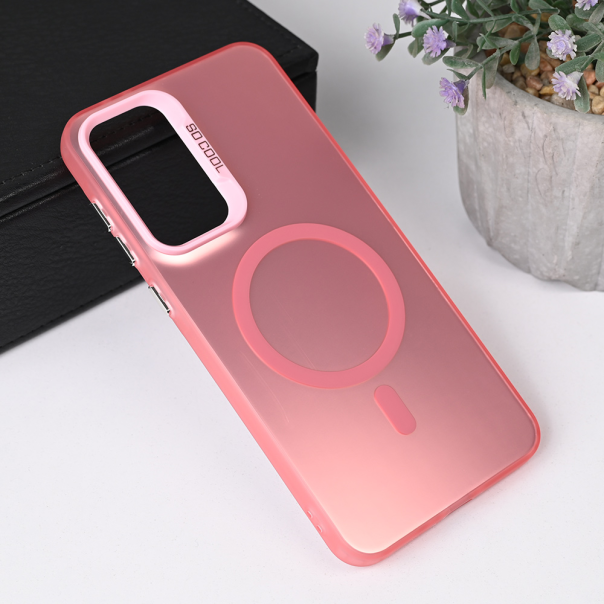 Torbica Magsafe Clear za Samsung A366B Galaxy A36 5G roze - 221319