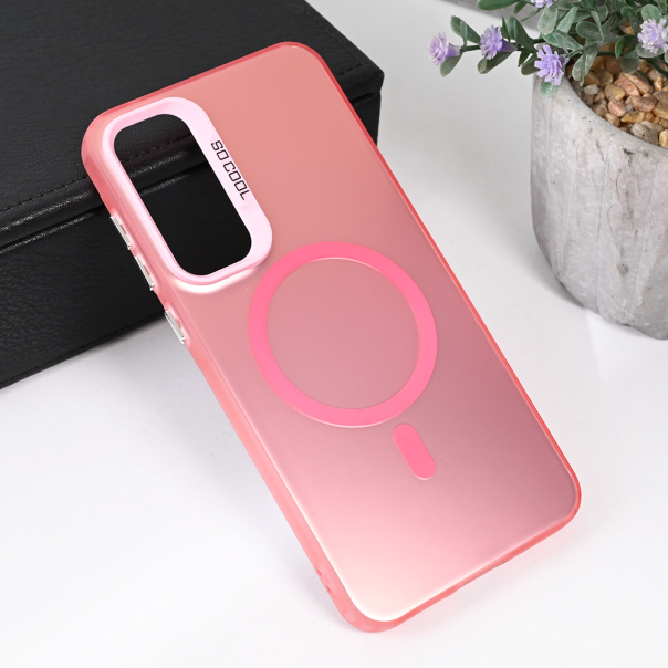 Maska za Samsung Galaxy A55 5G Magsafe Clear roze - 215517